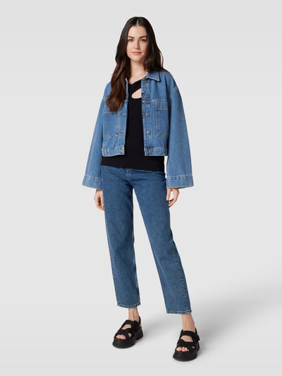 Blanche Jeans mit Label-Patch Modell 'AVELON' Jeansblau 1