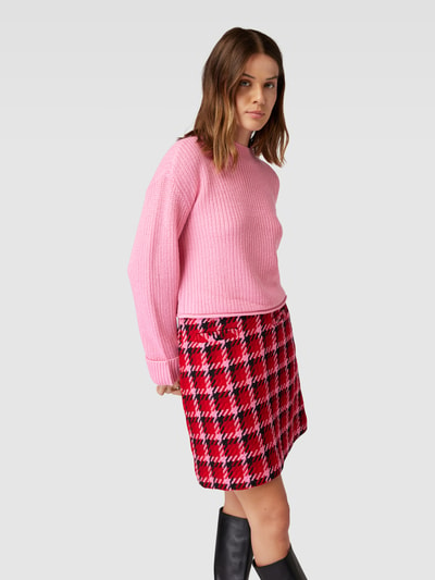 Vero Moda Sweter z dzianiny z okrągłym dekoltem model ‘SAYLA’ Mocnoróżowy 3