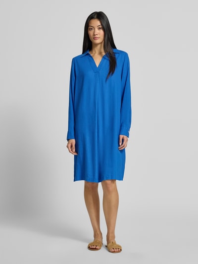 s.Oliver RED LABEL Figurumspielendes Freizeitkleid aus Leinen-Viskose-Mix Royal 4