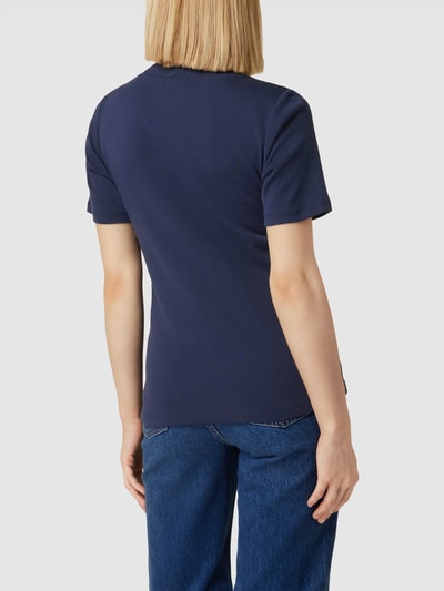 Montego T-shirt met opstaande kraag Donkerblauw - 5