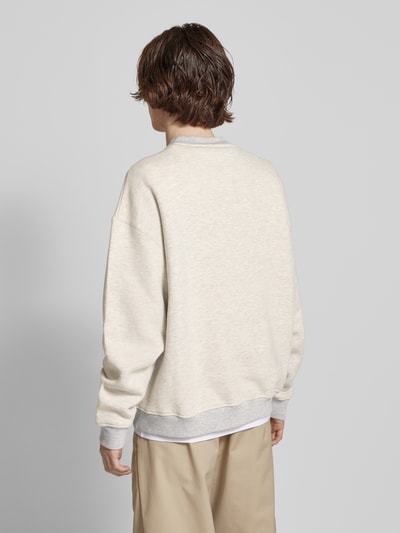 BLKVIS Sweatshirt met labelbadge, model 'SOURCE' Lichtgrijs gemêleerd - 5