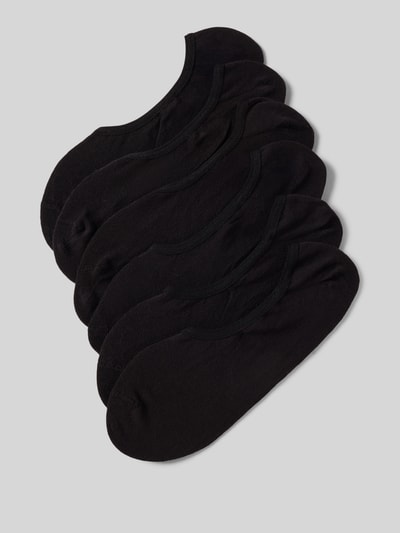 Produktfoto, Füßlinge mit Label-Details im 3er-Pack von s.Oliver RED LABEL, schwarze Farbe, glatte Textur, Baumwoll-Elasthan-Mix, elastische Bündchen