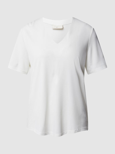 FREE/QUENT T-shirt met V-hals Offwhite - 2