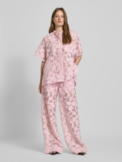 Essentiel Antwerp Oversized overhemdblouse in semi-transparant design, model 'HOK' Roze - 1