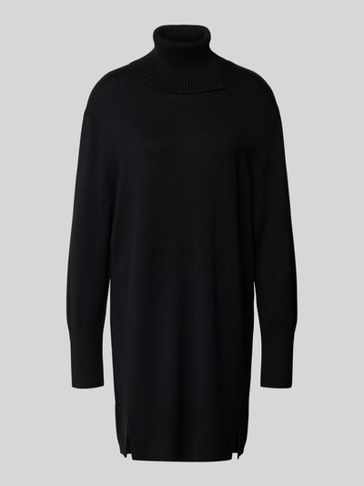 BOSS Orange Sukienka z dzianiny o kroju relaxed fit z mieszanki żywej wełny model ‘FERINGATESSA’ Czarny 2