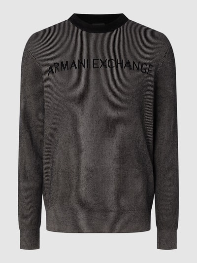 ARMANI EXCHANGE Pullover mit Streifenmuster Anthrazit 1