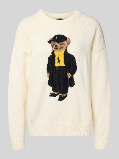 Polo Ralph Lauren Sweter z dzianiny z okrągłym dekoltem Écru melanż 2