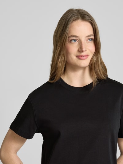 Stefanel T-Shirt mit Rundhalsausschnitt Black 3