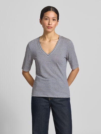 Weekend Max Mara Regular Fit T-Shirt aus Leinen-Mix Modell 'OPZIONE' Marine 4
