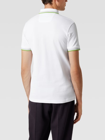 BOSS Green Regular Fit Poloshirt mit Label-Stitching Modell 'Paddy' Weiss 5