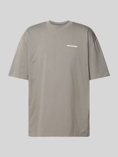 Pegador T-shirt o kroju oversized z logo Średnioszary 2