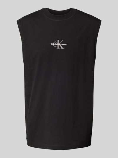 Calvin Klein Jeans Top mit Label-Stitching Black 2