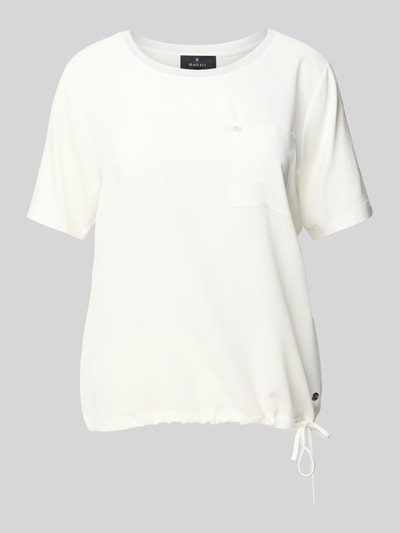 monari T-Shirt mit Brusttasche und Ziersteinbesatz Offwhite 2