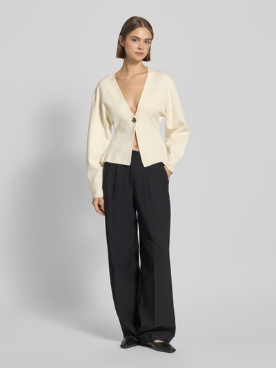 Gina Tricot Kardigan taliowany z zapięciem na guzik Złamany biały 1