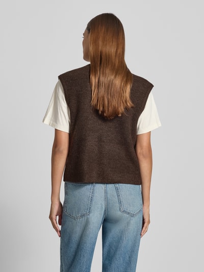 Neo Noir Strickweste mit Kappärmeln Modell 'Everest' Dunkelbraun 5