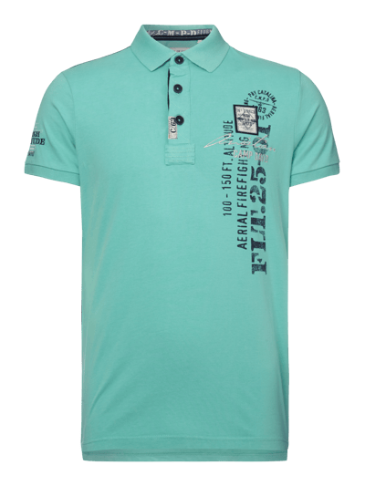 Camp David Poloshirt mit Logo-Stickereien Lind 1