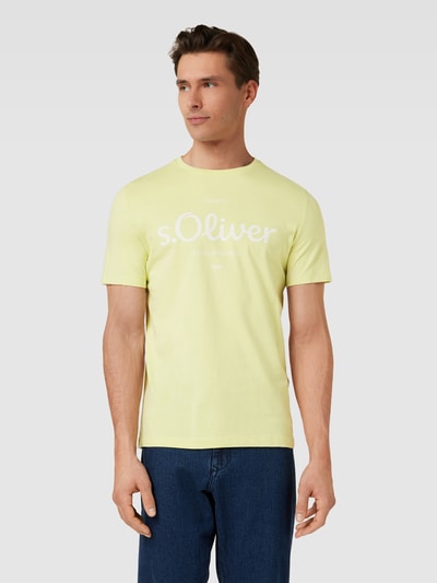 s.Oliver RED LABEL T-Shirt mit Label-Print Modell 'Logo' Lind 4