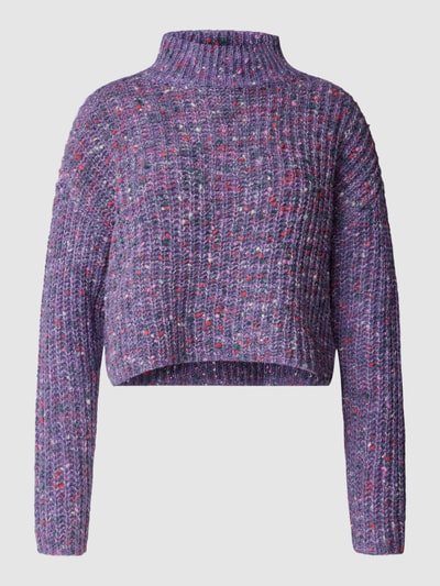 Only Cropped Strickpullover mit Strukturmuster Modell 'SPRINKLE' Lila 1