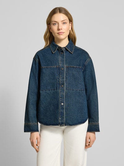 OPUS Jeanshemd im Used-Look Modell 'Jaspa' Jeansblau 4