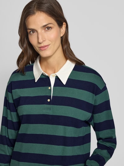 GAP Bluzka z długim rękawem z kołnierzykiem polo Ciemnozielony 3