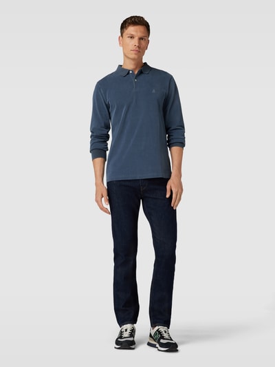 Marc O'Polo Longsleeve mit Polokragen Dunkelblau 1