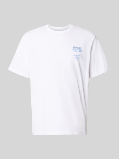 Produktfoto, Herren T-Shirt von Jack & Jones aus Reine Baumwolle, Relaxed-Fit, Modell 'Photo' mit Statement-Print und Rundhalsausschnitt