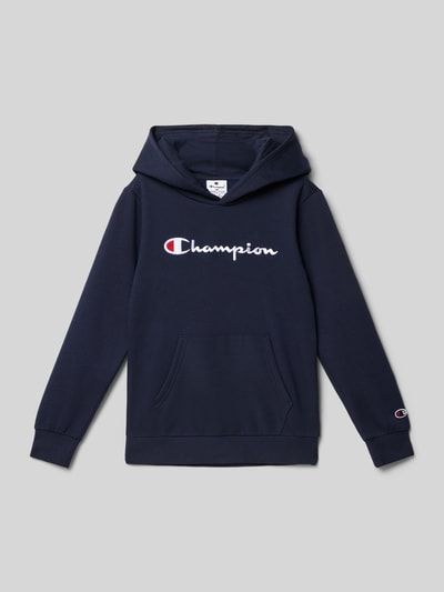 CHAMPION Hoodie mit Label-Stitching Marine 1