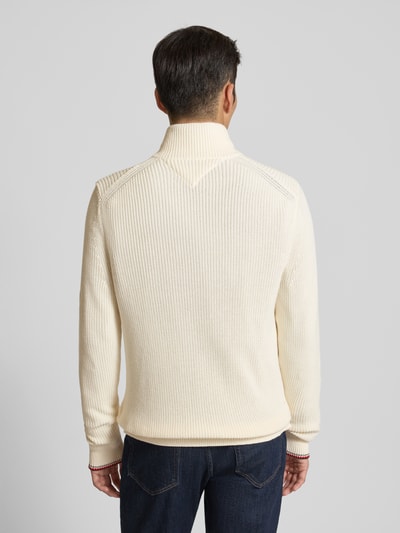 Tommy Hilfiger Regular fit gebreid jack van puur katoen Offwhite - 5