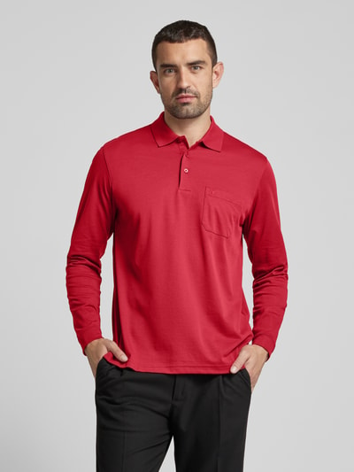 RAGMAN Regular Fit Poloshirt mit Brusttasche Rot 4