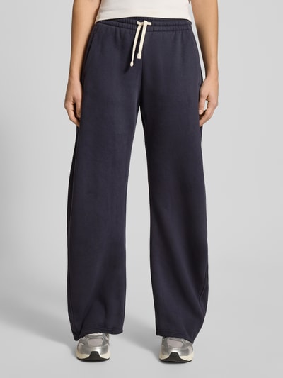 REVIEW Sweatpants mit elastischem Bund und Tunnelzug Dunkelblau 4