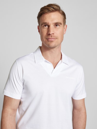 Karl Lagerfeld Regular Fit Poloshirt mit Label-Print Weiss 3