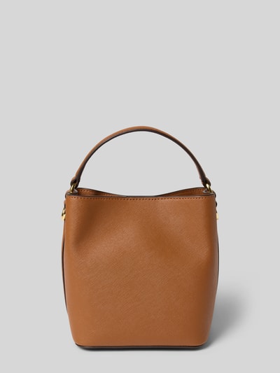 Lauren Ralph Lauren Handtasche aus Rindsleder mit Label-Applikation Modell 'REESE' Cognac 4