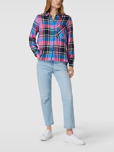 s.Oliver RED LABEL Hemdbluse mit Tartan-Karo Royalblau 1