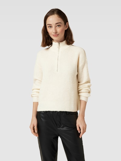 Vero Moda Gebreide pullover met schipperskraag, model 'MILI' Offwhite gemêleerd - 4