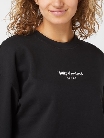 Juicy Couture Cropped Sweatshirt mit Logo-Prints Modell 'Josie' Black 3