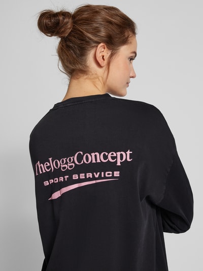 TheJoggConcept Sweatshirt mit Label-Schriftzug Modell 'SADIA' Black 3