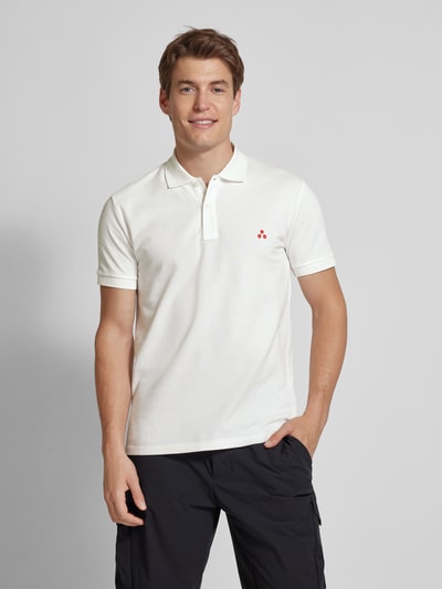 Peuterey Regular Fit Poloshirt mit Logo-Stitching Modell 'ZENO' Weiss 4