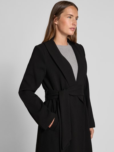 GUIDO MARIA KRETSCHMER WOMAN Lange jas met reverskraag, model 'Lia' Zwart - 3