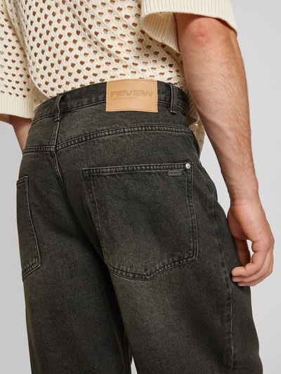 REVIEW Baggy Fit Jeans im 5-Pocket-Design Dunkelbraun 3