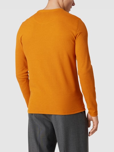 MCNEAL Longsleeve mit Waffel-Struktur Modell 'LOYDIE' Dunkelorange 5