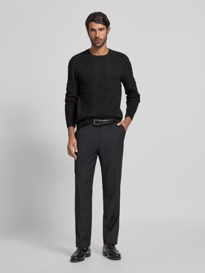 Polo Ralph Lauren Regular fit gebreide pullover van een mix van wol en kasjmier Donkergrijs gemêleerd - 1