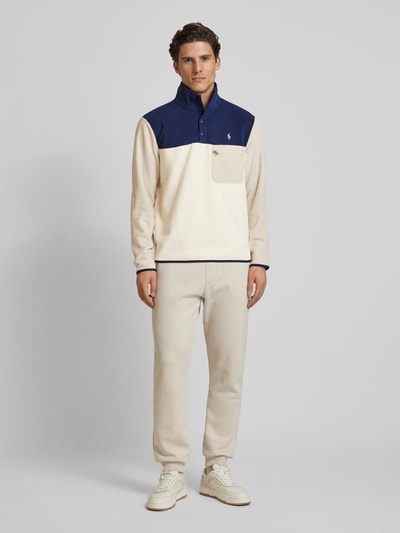 Polo Ralph Lauren Fleecepullover met borstzak Offwhite - 1