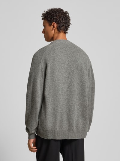 ANNARR Strickjacke mit V-Ausschnitt Modell 'ROLF' Mittelgrau 5