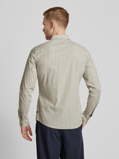 s.Oliver RED LABEL Slim fit vrijetijdsoverhemd met borstzak Beige - 5