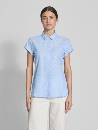 Jake*s Casual Bluzka o kroju regular fit z listwą guzikową Błękitny 4