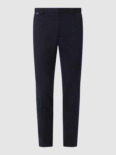 Cinque Stoffen broek met rechte pasvorm en stretch, model 'Cijuno' Marineblauw - 1