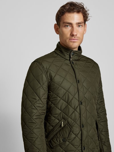 Barbour Steppjacke mit Stehkragen Oliv 3