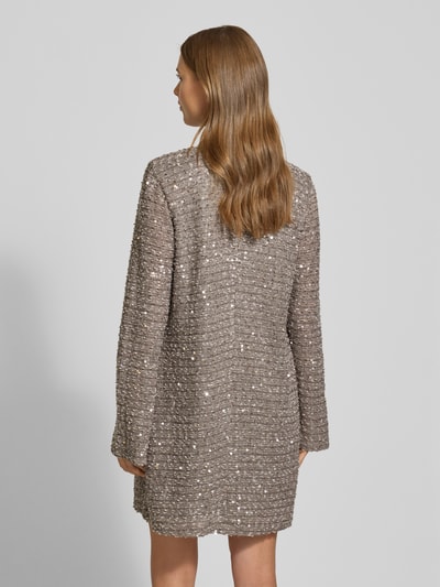 Jake*s Collection Knielanges Kleid mit Paillettenbesatz Mittelgrau Melange 5
