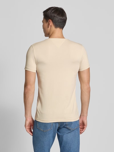 Tommy Hilfiger Slim Fit T-Shirt aus Baumwoll-Elasthan-Mix Offwhite 5