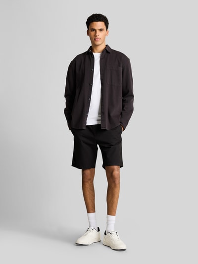Tom Tailor Denim Regular Fit Sweatshorts aus reiner Baumwolle Black 1